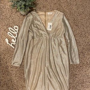 Womens Gold Pregnancy Dress Sz 8